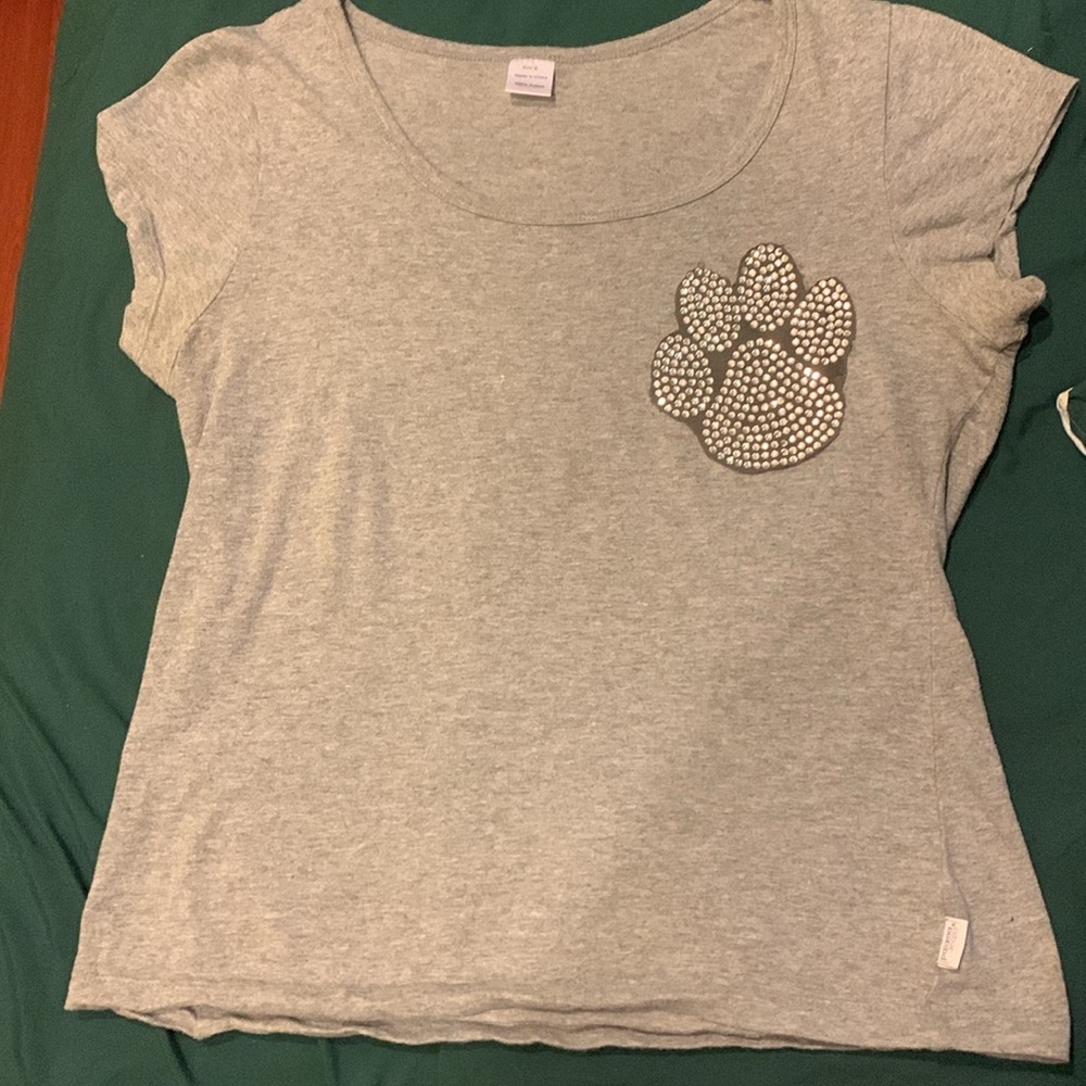 Pajama jeans vintage shirt with Rhinestone Paw Design - Picture 3 of 8